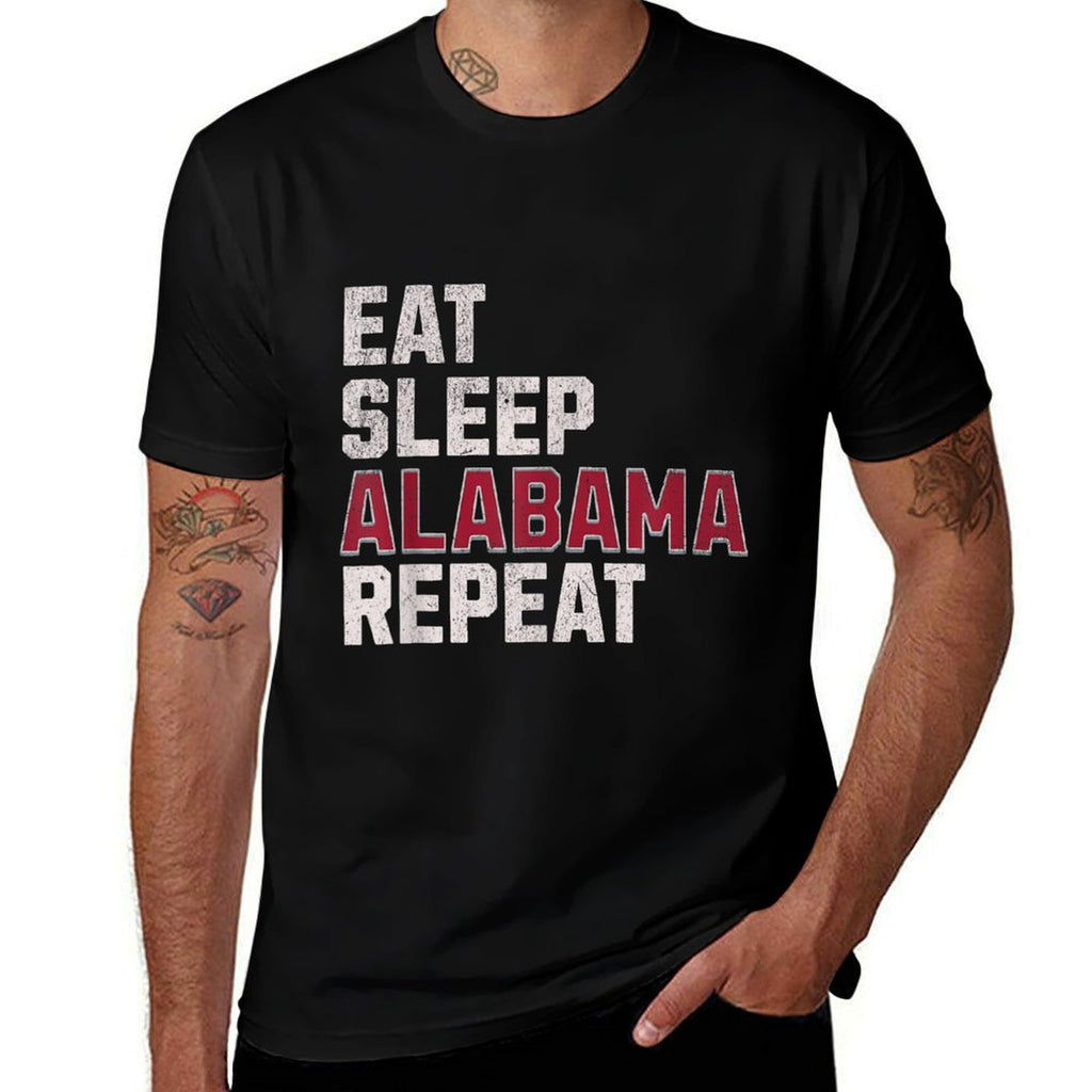 Funny Eat, Sleep, Alabama, Repeat  Alabama Fan  Moisture-wicking T-Shirt