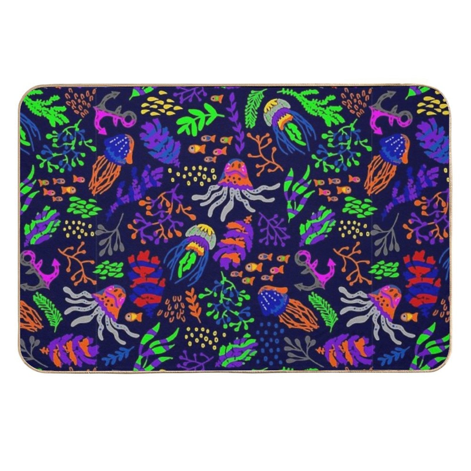 Cute Neon Aquarium  Slip-Resistant Bath Mat