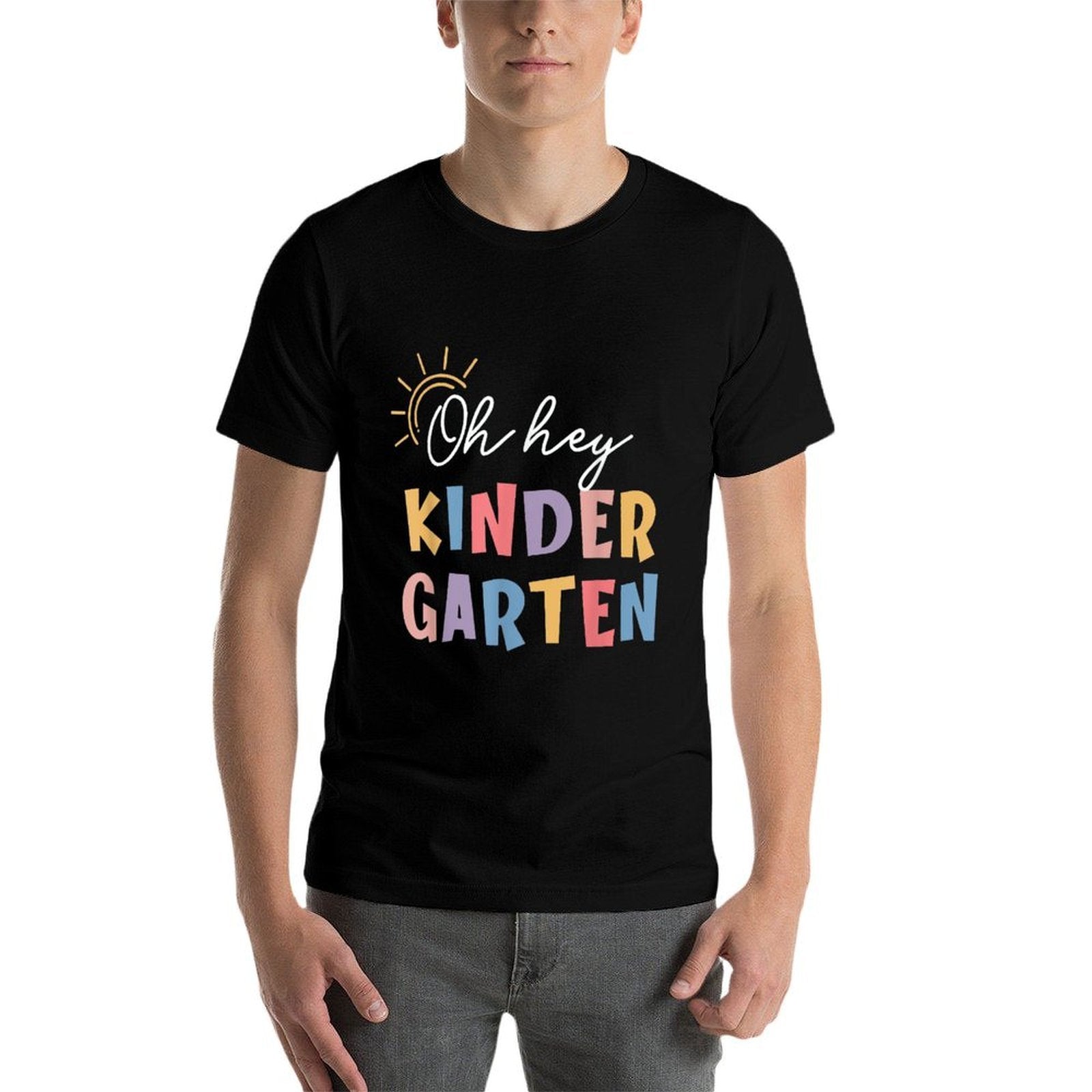 Oh Hey Kindergarten Teacher Cute Back To School Men Women Girls Kids  Graphic-printed T-Shirt