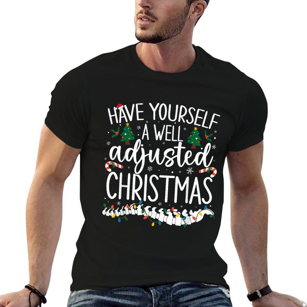 Well Adjusted Christmas Chiropractic Santa Chiro Christmas  Easy-care T-Shirt