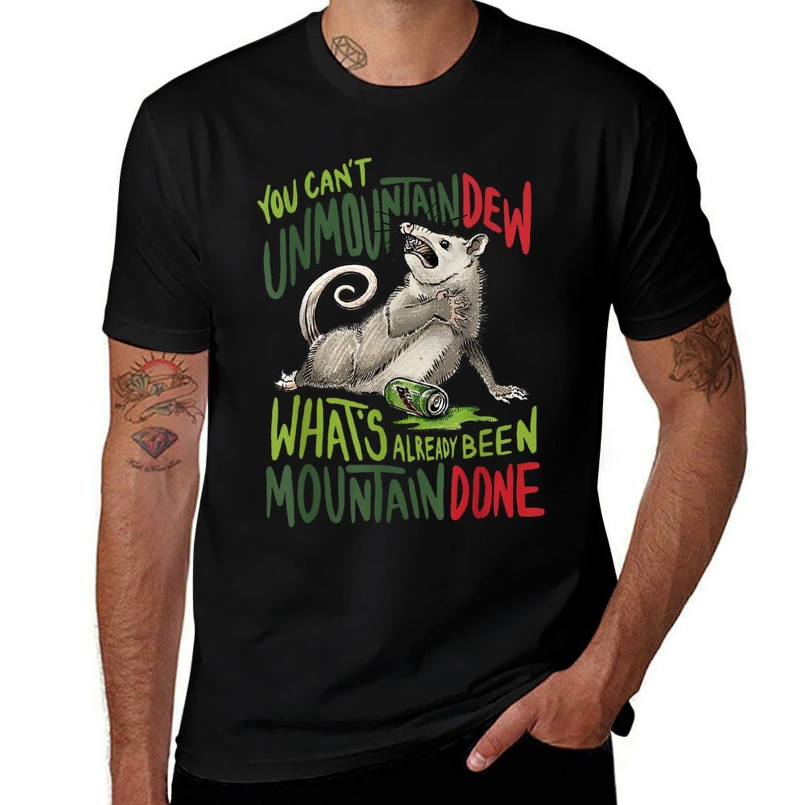You Can’t Unmountain Dew What’s Already Been Mountain Done  Oversized Silhouette T-Shirt