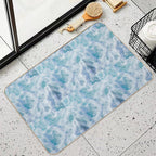 BLUE OCEAN WAVE COLLECTION  Non-Slip Bath Mat