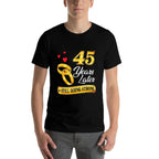 Celebrate 45 Years Of Marriage! 45th Wedding Anniversary  Rolled Sleeves T-Shirt