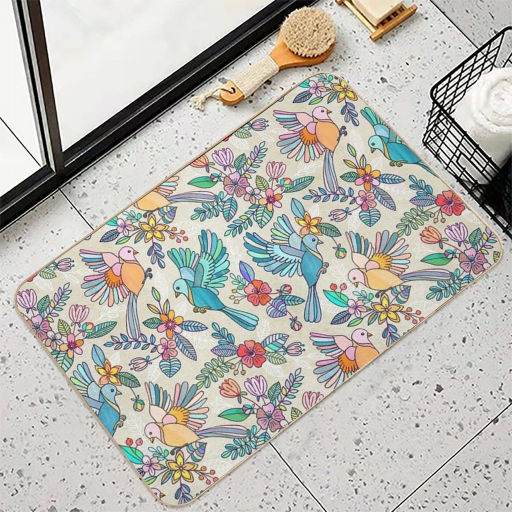 Whimsical Summer Flight  Slip-Resistant Bath Mat