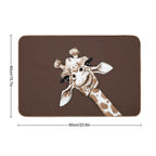 Sketch Giraffe Art  Easy Maintenance Bath Mat