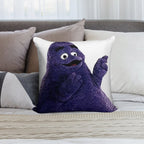Happy Grimace McDonalds Soft Warmth Comfort Throw Pillow