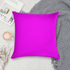 PLAIN SOLID MAGENTA FUCHSIA PINK-100 PINK AND CORAL  SHADES ON OZCUSHIONS ON ALL PRODUCTS Soft High-Density Material Throw Pillow