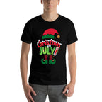 Funny Christmas in July Summer Elf Santa Xmas  Slim-fit Cut T-Shirt