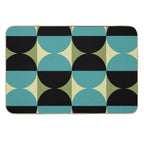 Mid Century Modern Geometric Abstract Pattern 737  Rapid-Drying Bath Mat
