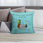 Ducko Originals #OG08 Totally Legit Anatomy of The Duck Soft Home Decor Throw Pillow