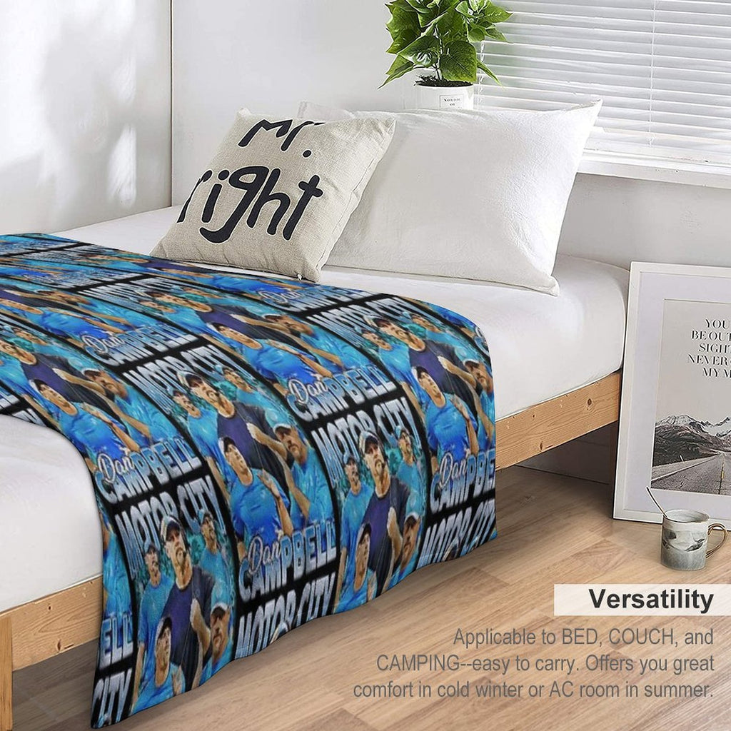 Vintage Dan Campbell Eco-conscious Throw Blanket