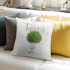 Topiary #2 Soft Reinforced Edging Throw Pillow