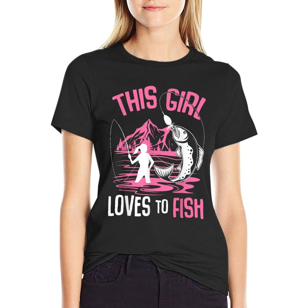 This Girl Loves To Fish Fishing Girls  Classic T-Shirt