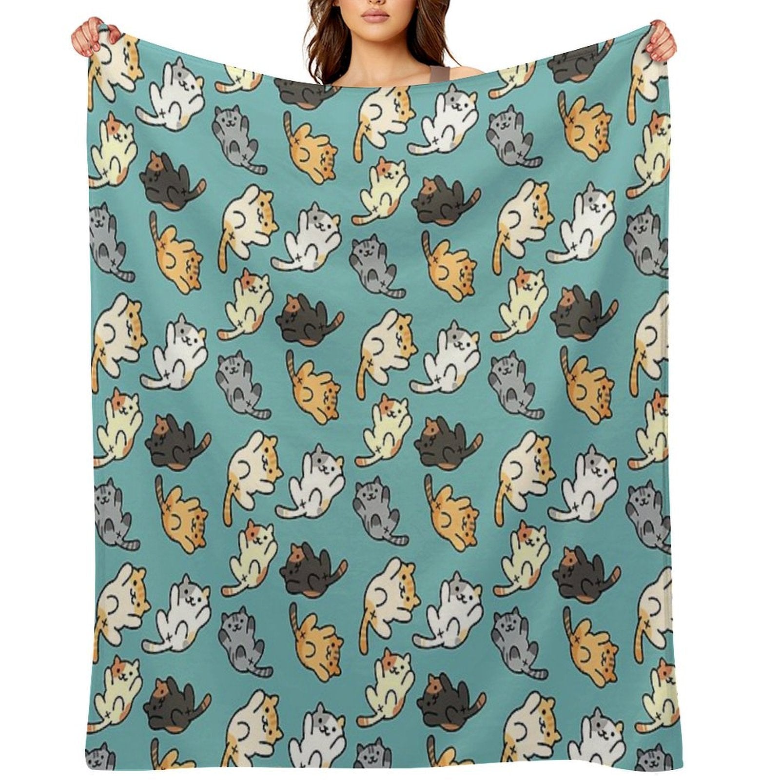 Neko Atsume Versatility Throw Blanket