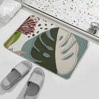 Summer Paradise Tropical Leavels  Long-Lasting Bath Mat