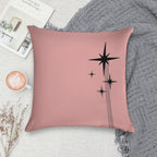 1950s Atomic Age Retro Starbursts in 50s Pink And Black Soft Warmth Comfort Throw Pillow