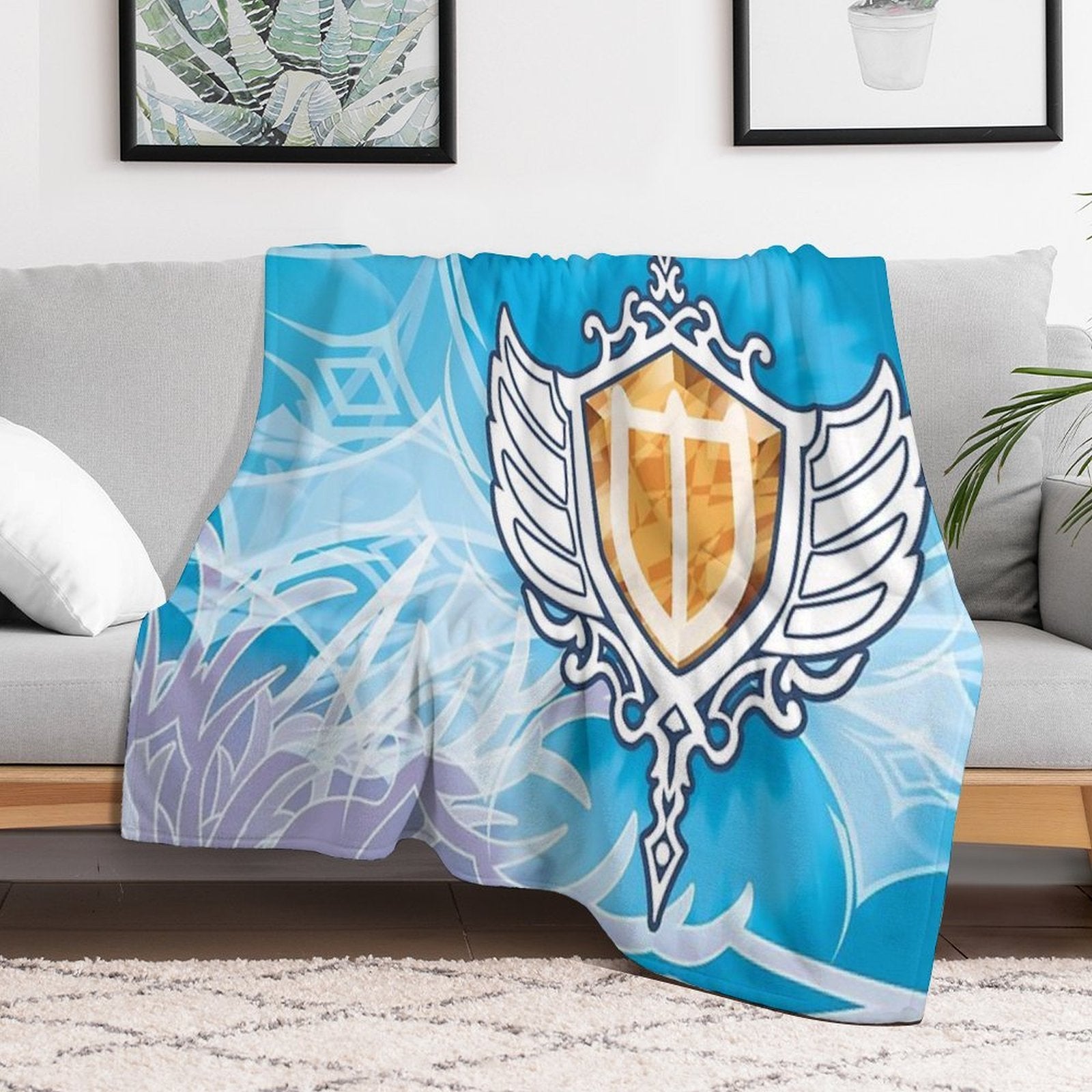 FFXIV Paladin Job Mat Anti-pilling Throw Blanket