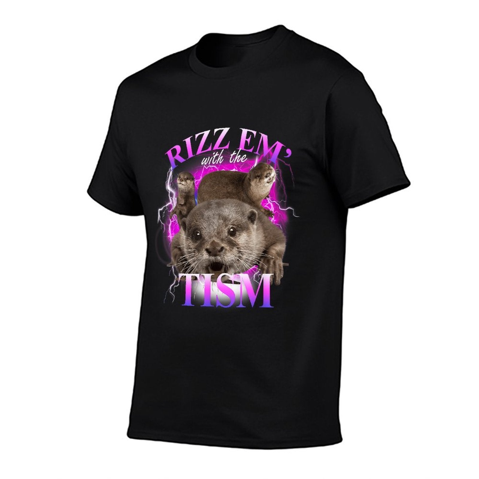 Autism Funny Rizz Em With The Tism Meme Autistic Otter  Vintage-inspired T-Shirt