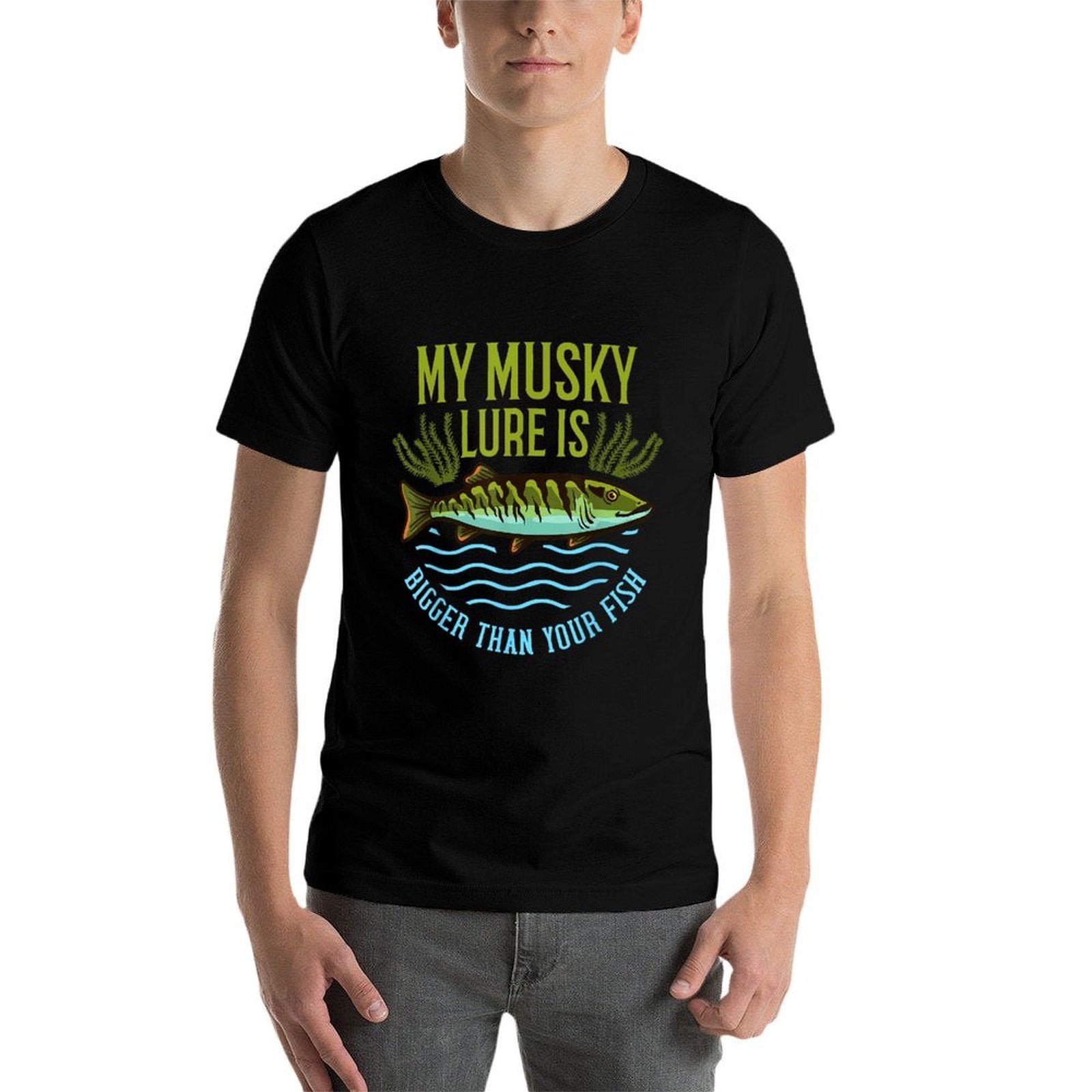 Musky Fishing Gift Muskie Lure Muskellunge  Lightweight T-Shirt