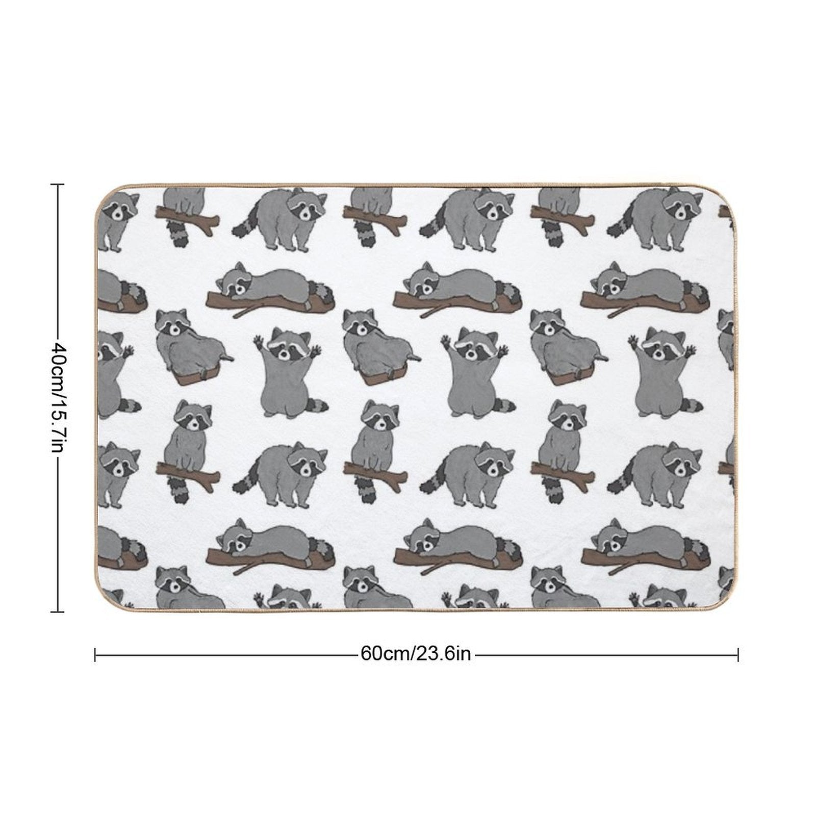 Raccoons  Absorbent Bath Mat