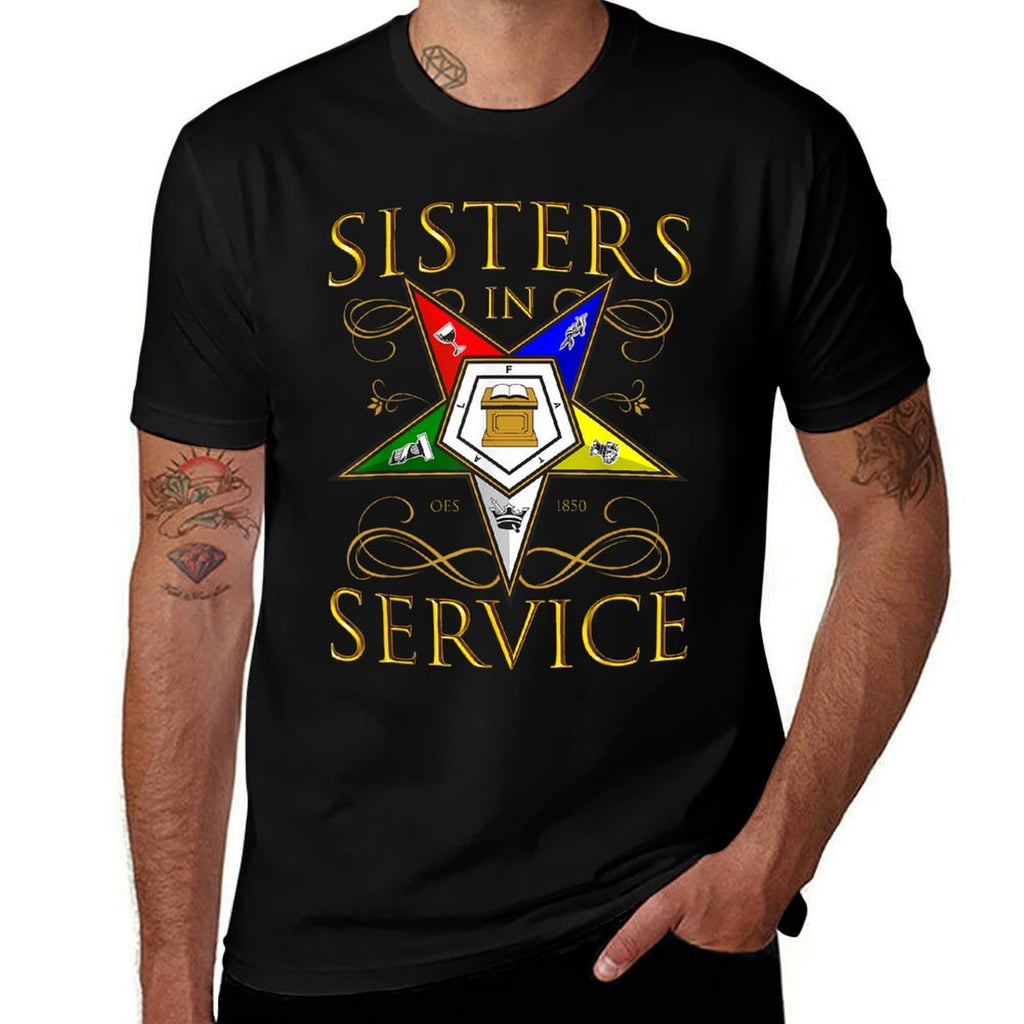 OES 1850 Sisters in Service Order Of The Eastern Star  Durable T-Shirt