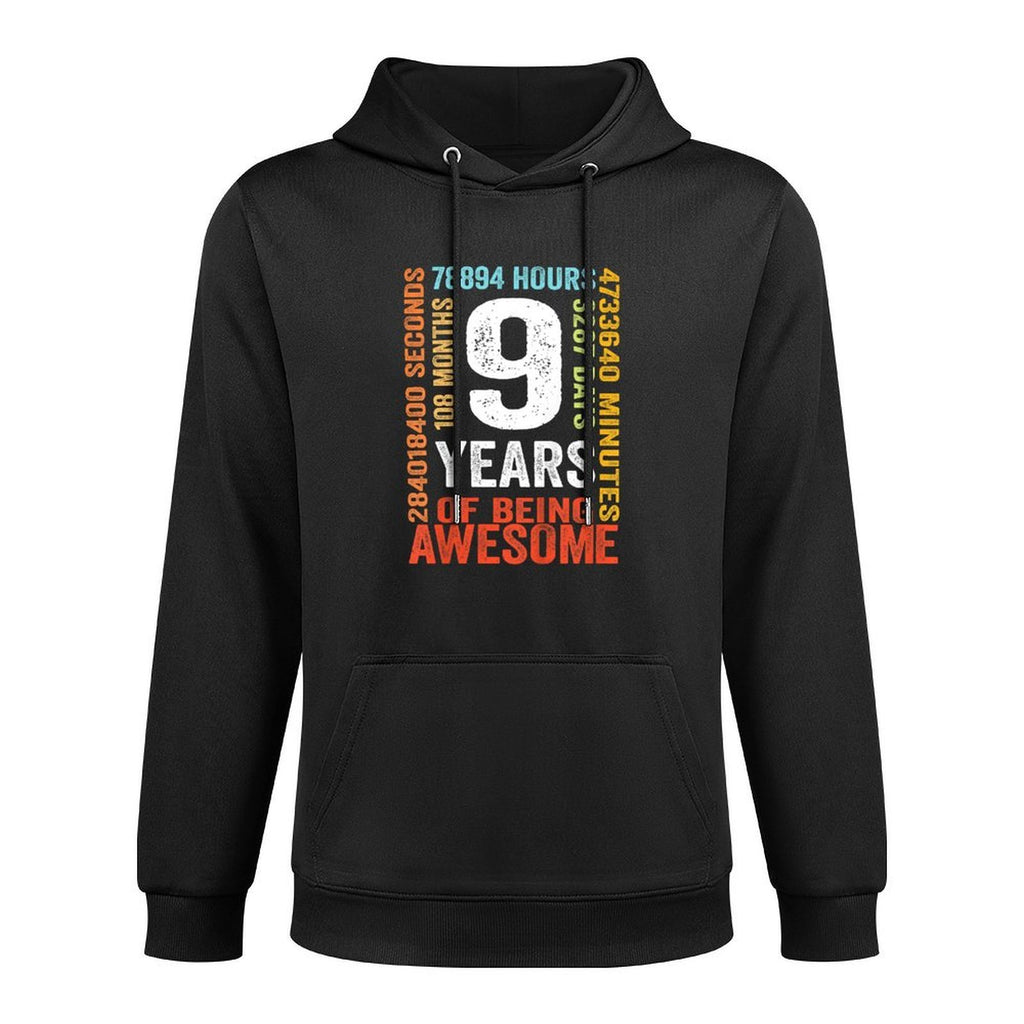 9th Birthday 9 Years Old Vintage Retro 108 Months Relaxed Fit Hoodie