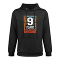 9th Birthday 9 Years Old Vintage Retro 108 Months Relaxed Fit Hoodie