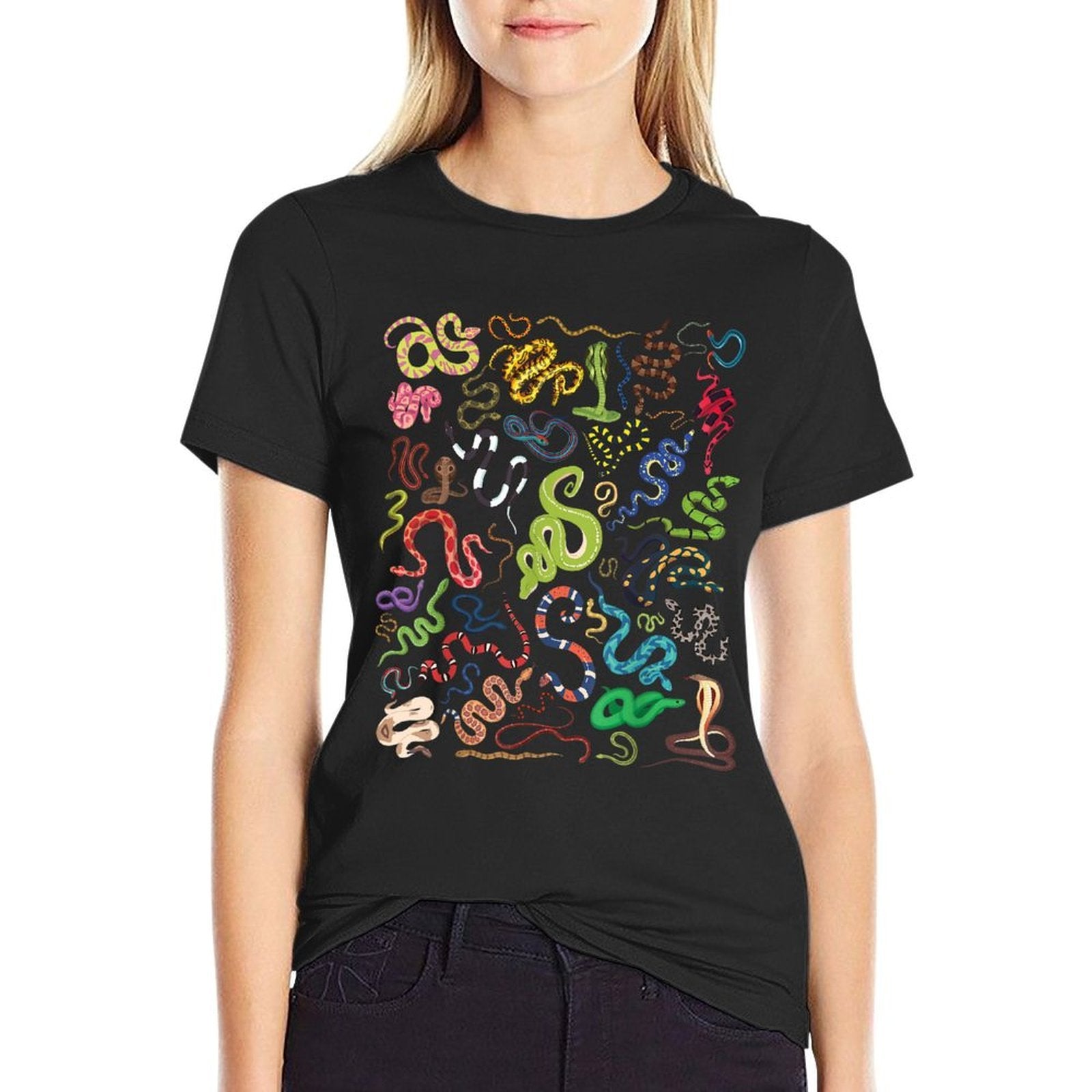 Types Of Snakes Educational Herpetologist Kids Boys Girls  Graphic-printed T-Shirt