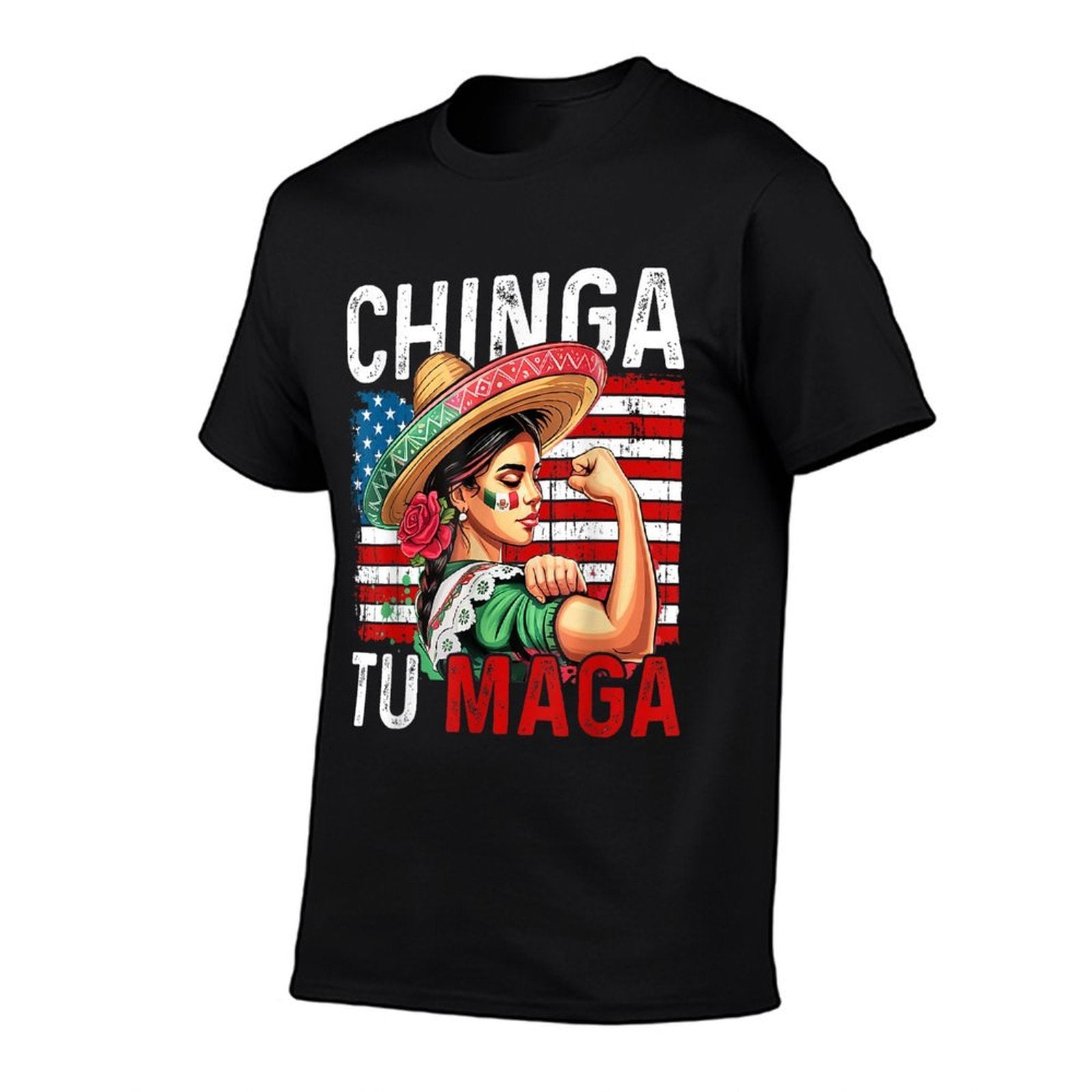 Chinga Tu MAGA Funny Mexico Vintage Women  Graphic-printed T-Shirt