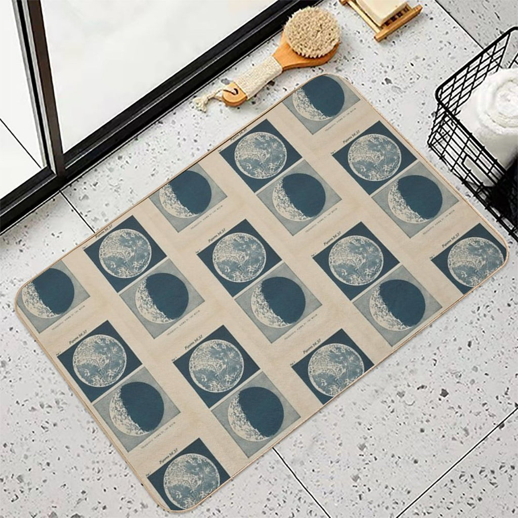 Full And Crescent Moon  Dirt-Trapping Bath Mat