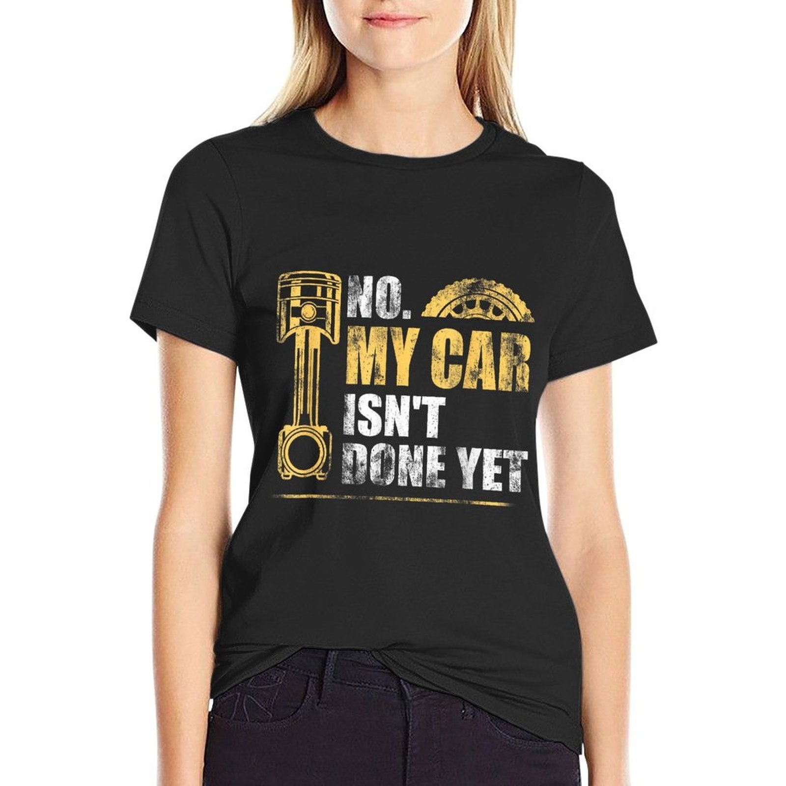 No My Car Isnt Done Yet Car Mechanic Garage Funny  Vintage-inspired T-Shirt
