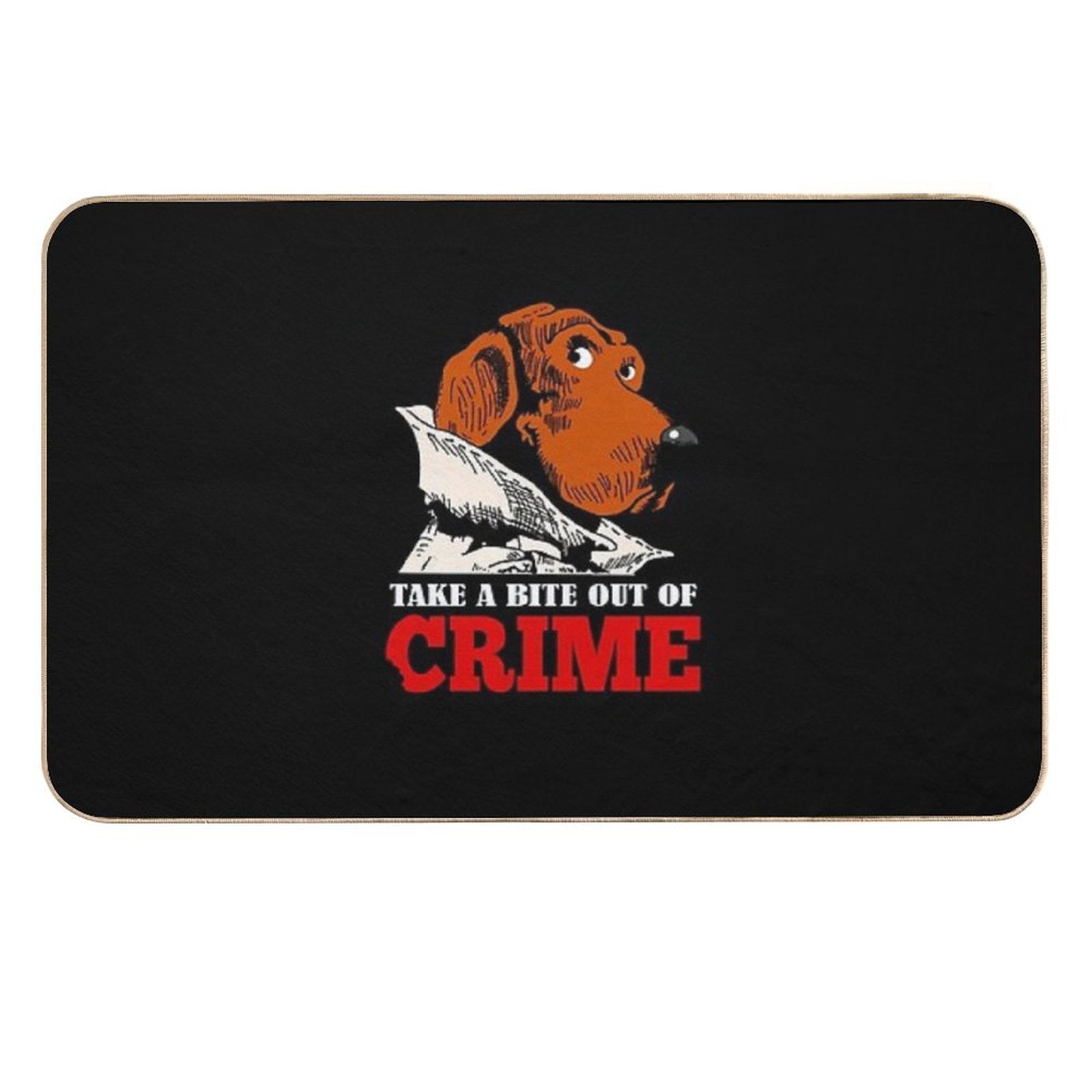 Take A Bit Out of Crime  Long-Lasting Bath Mat