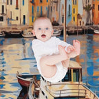 A Pop Art Travel Print of Palermo - Sicily - Italy Machine-washable Throw Blanket