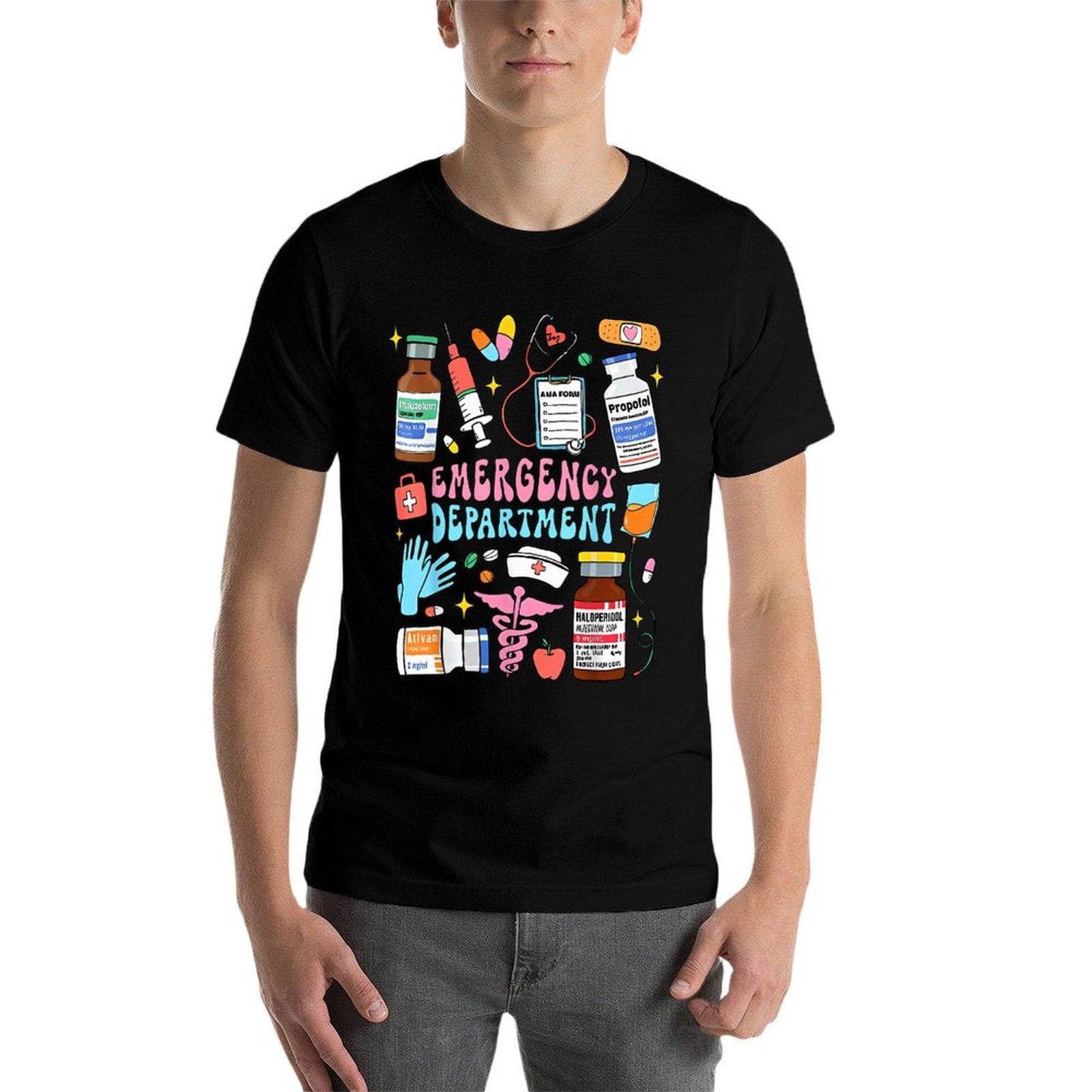 Retro Emergency Department Emergency Room ER ED Nurse Tech  Vintage-inspired T-Shirt