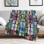 Solar 3   Abstract Sun Pattern Durable Throw Blanket