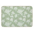 Bouquet of Roses on A Bright Green Retro Background  Stain-Proof Bath Mat