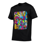 Graffiti Artist In Urban Style Street Funny Art Graffiti  Slim-fit Cut T-Shirt