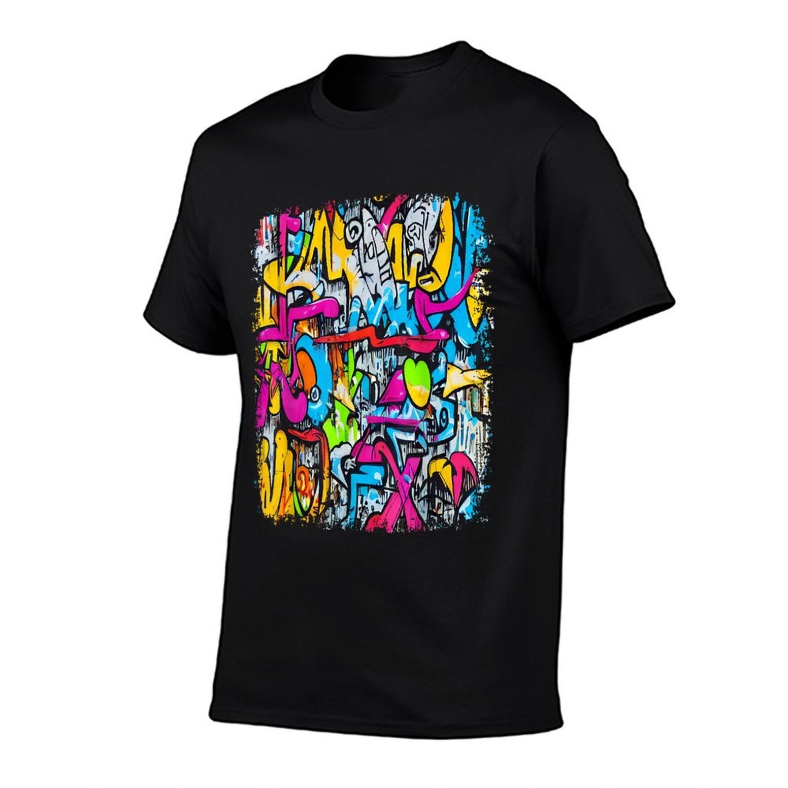 Graffiti Artist In Urban Style Street Funny Art Graffiti  Slim-fit Cut T-Shirt