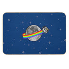 Pixel Art Rainbow Space Core  Odorless Bath Mat