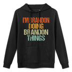 I'm BRANDON Doing BRANDON Things Vintage Birthday Kangaroo Pocket Hoodie