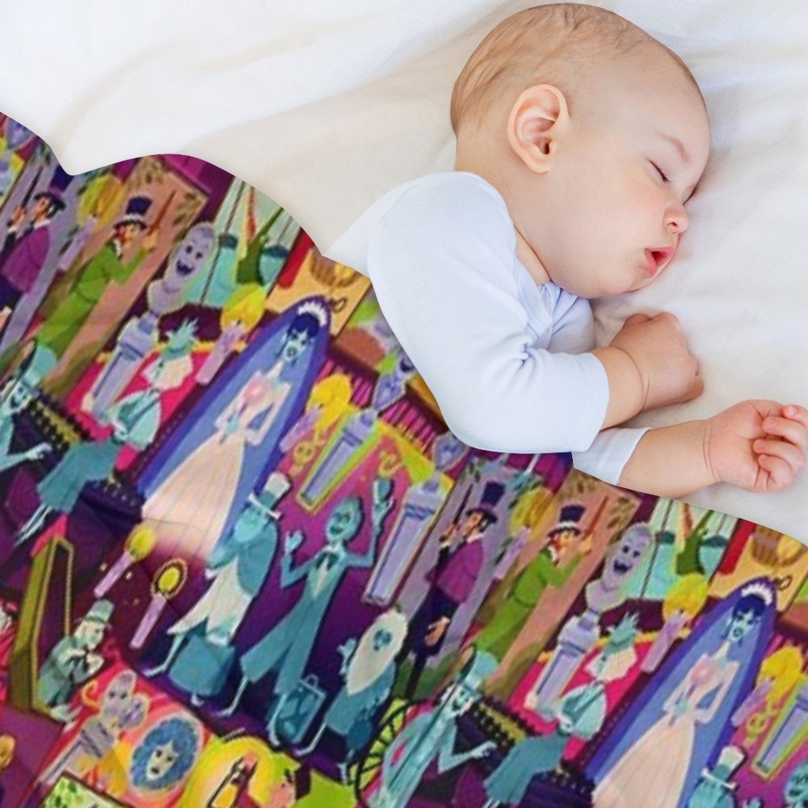 Retro Mansion Collage Multi-functional Throw Blanket