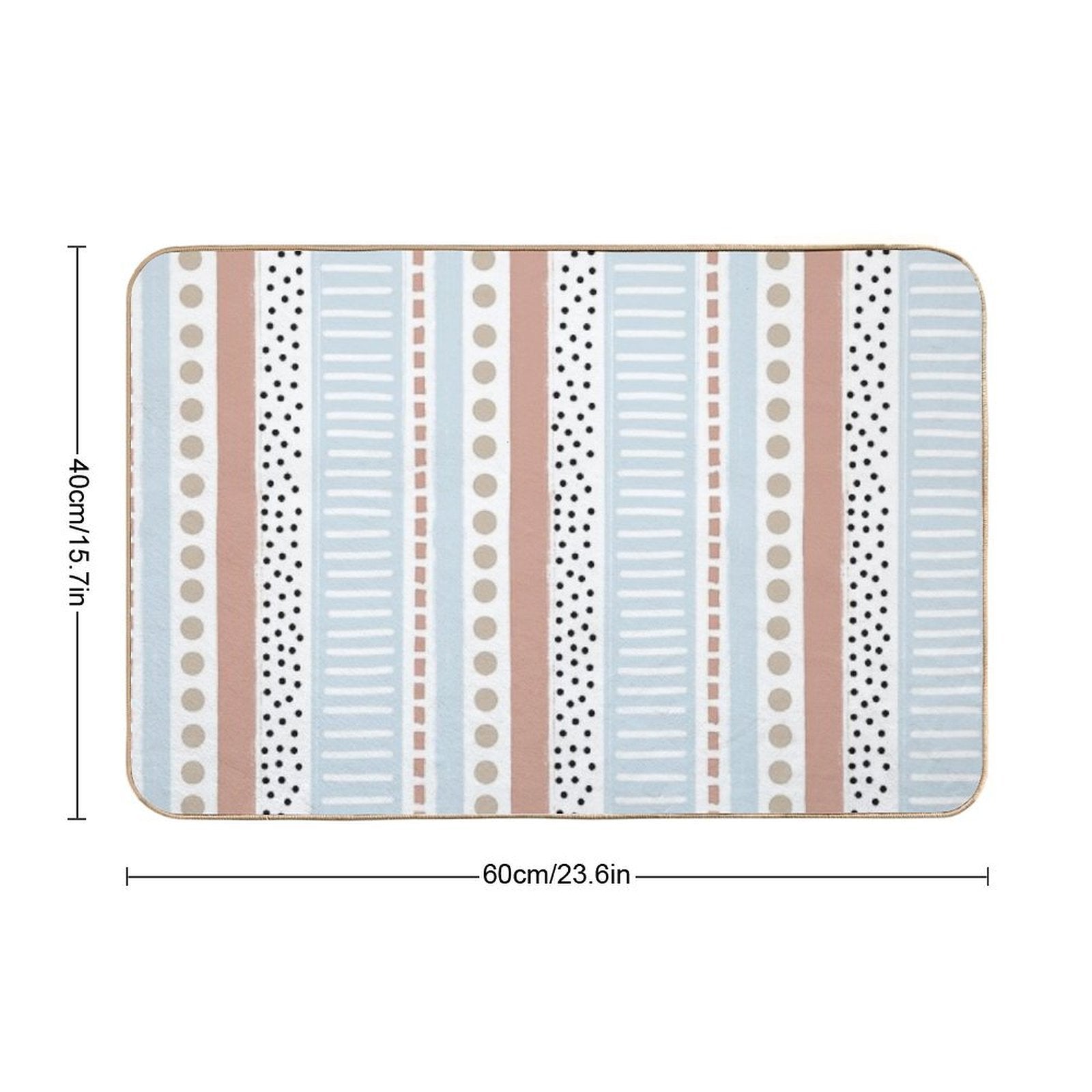 Pastel Stripe Pattern  Eco-Friendly Bath Mat