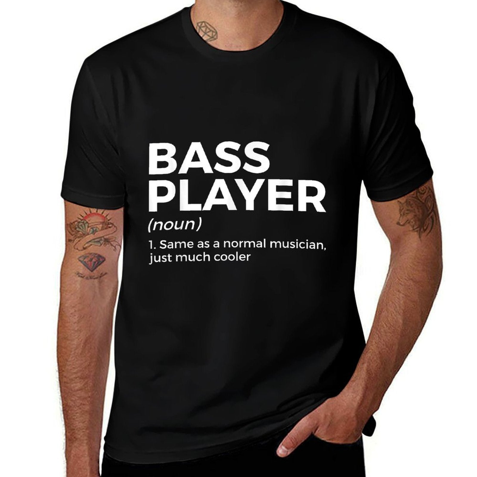 Bass Player Definition Bassist For Musicians  Lightweight T-Shirt