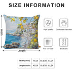 A Summer on The Italian Coast Soft Shrink-Resistant Throw Pillow