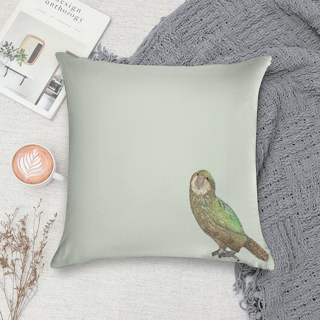 Kakapo Soft Short Plush Fabric Throw Pillow