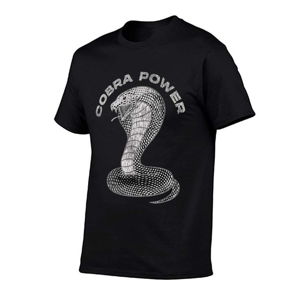 Vintage Distressed King Cobra Power Snake Muscle Car Karate  Polyester Blend T-Shirt