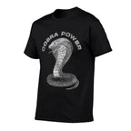 Vintage Distressed King Cobra Power Snake Muscle Car Karate  Polyester Blend T-Shirt