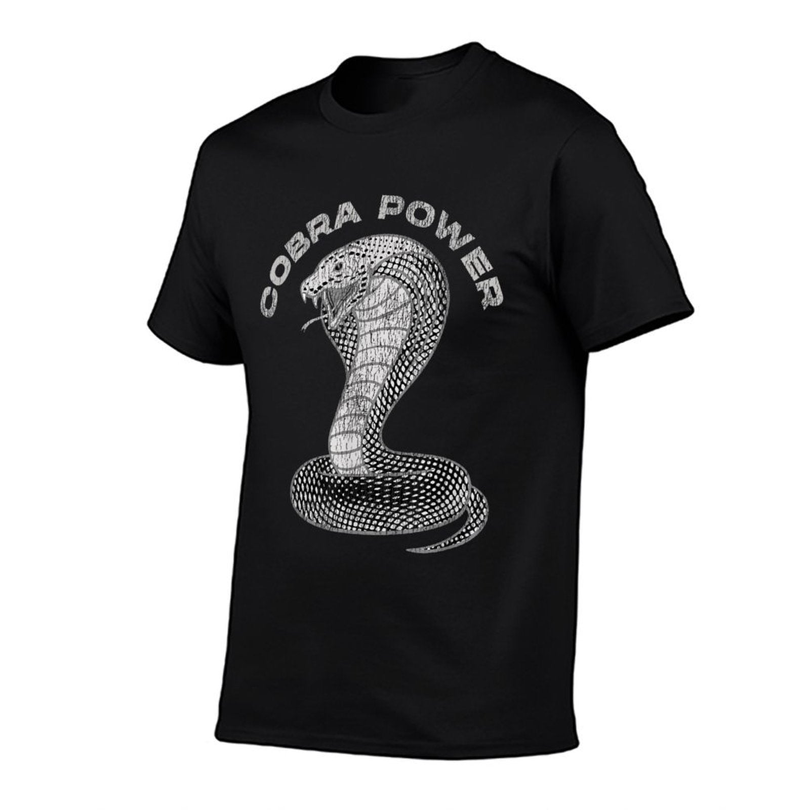 Vintage Distressed King Cobra Power Snake Muscle Car Karate  Polyester Blend T-Shirt