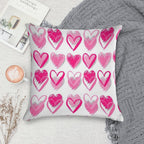 Pink Hearts Soft Style Accent Throw Pillow