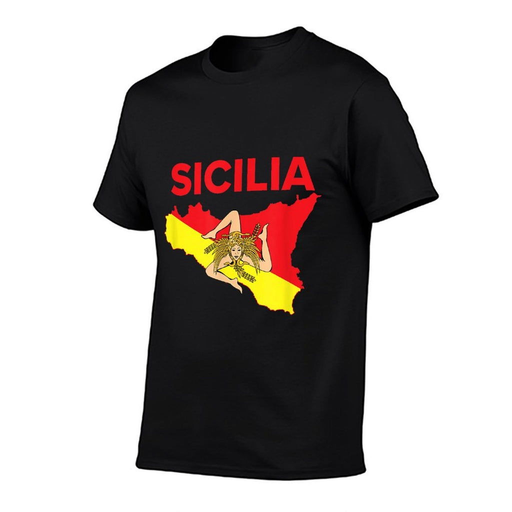 Sicilian Pride - Map of Sicily Trinacria Clothing  Moisture-wicking T-Shirt